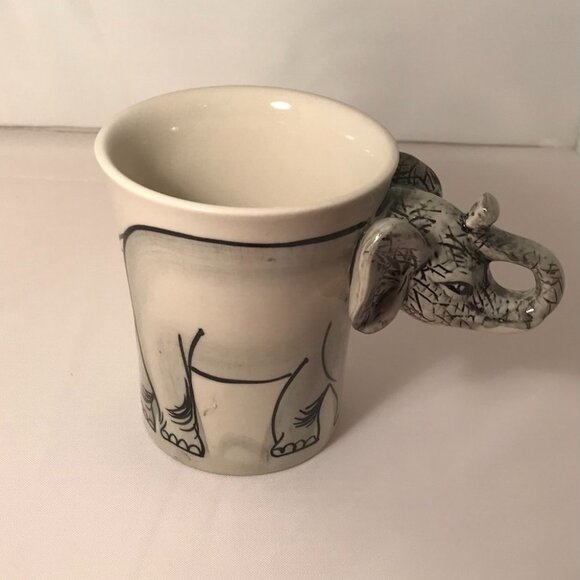 ELEPHANT handle  coffee / tea mug - Picture 1 of 5